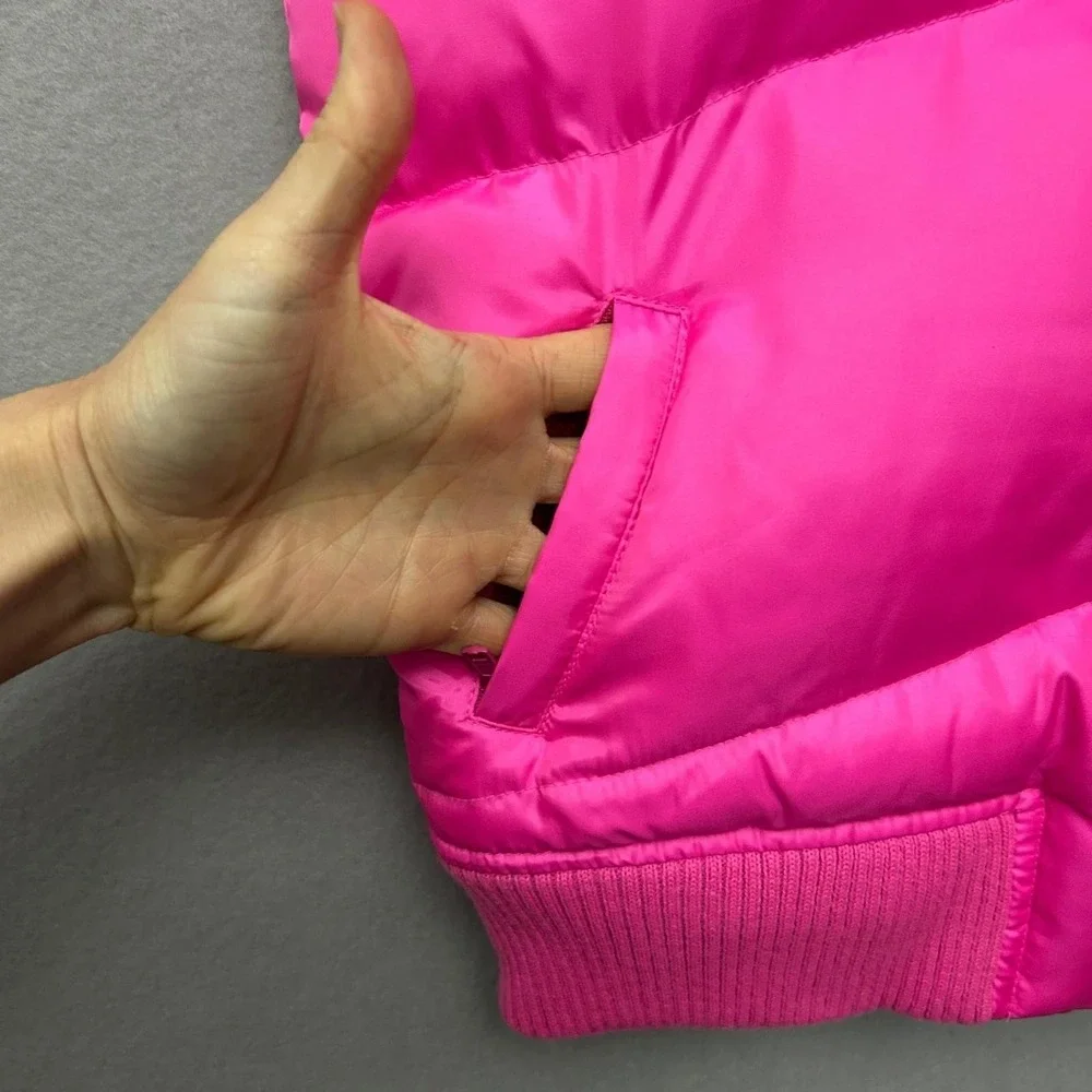 Old Navy Girls XXL Puffer Vest Hot Pink Y2K Barbiecore Fleece Lined Vintage